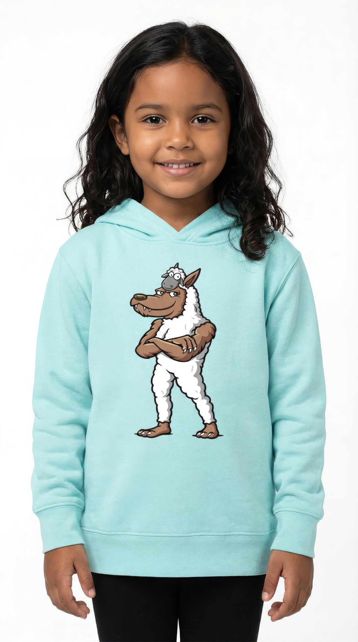 FULL WOLF AND SHEEP PULLOVER HOODIE