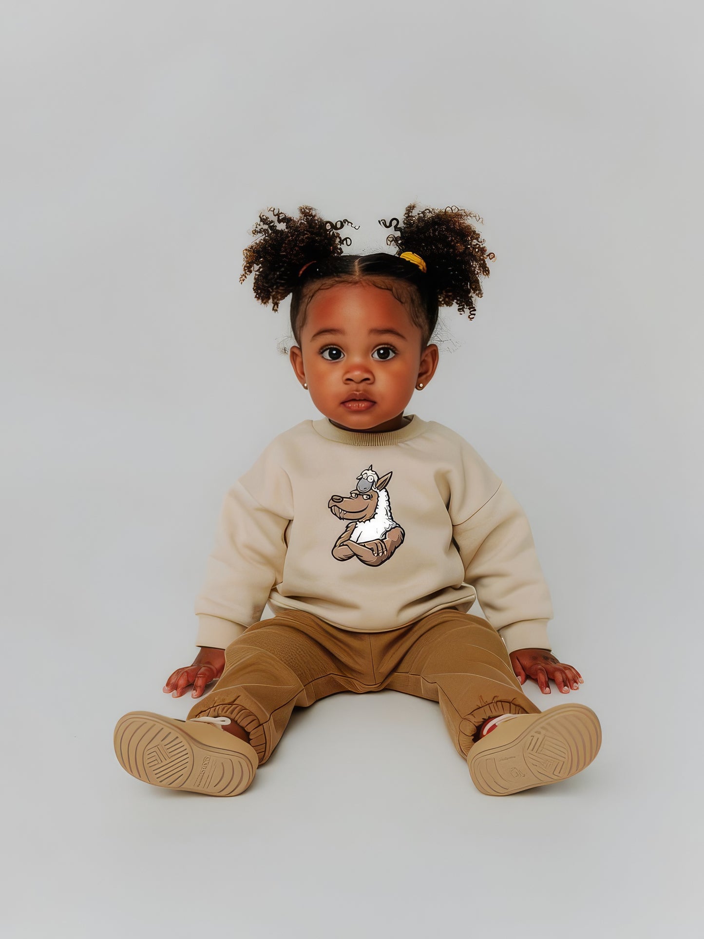 CREW NECK FLEECE - HALF WOLF & SHEEP