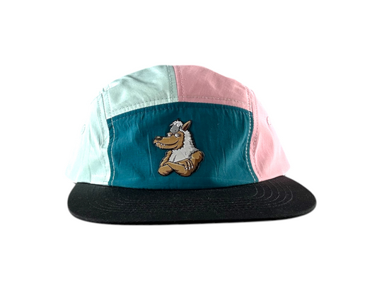 Low Profile Mixed Color Nylon Camper Hat - Pink