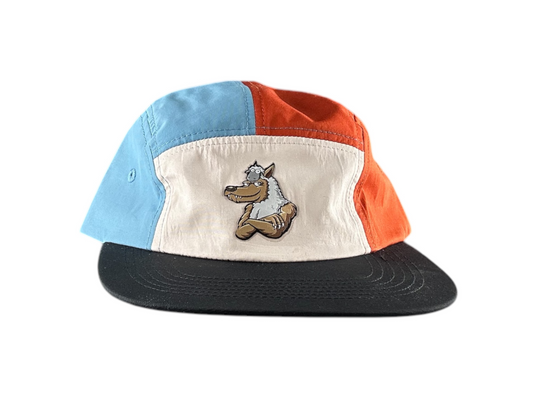 Low Profile Mixed Color Nylon Camper Hat - Red