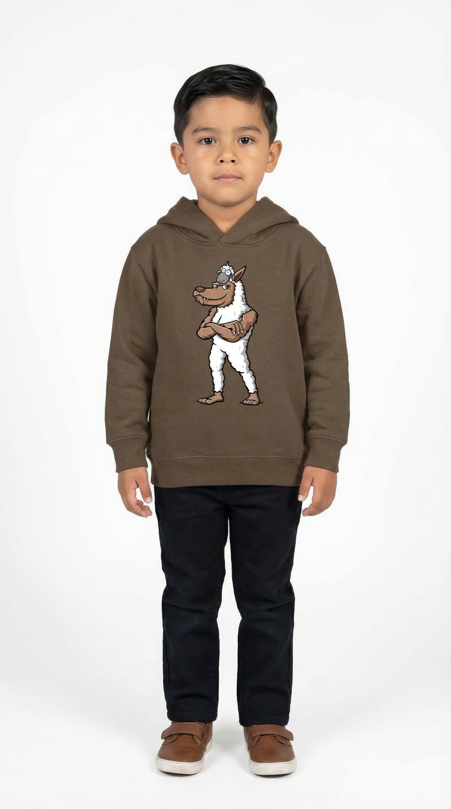 FULL WOLF AND SHEEP PULLOVER HOODIE
