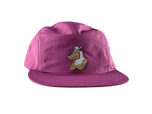 5 Panel Nylon Camper Hat - Purple