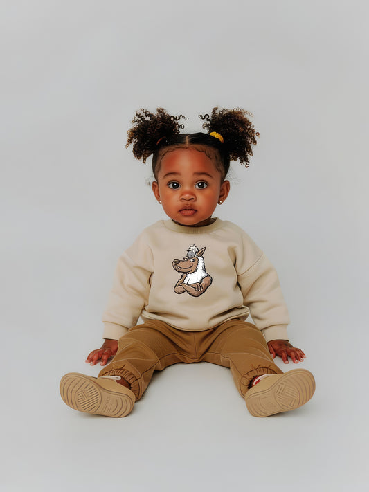 CREW NECK FLEECE - HALF WOLF & SHEEP