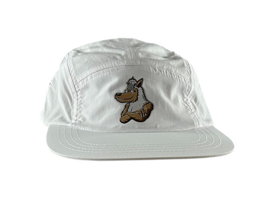 5 Panel Nylon Camper Hat - White